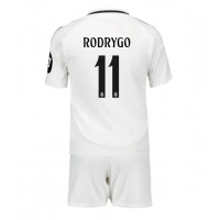 Real Madrid Rodrygo Goes #11 Replika babykläder Hemmaställ Barn 2024-25 Kortärmad (+ korta byxor)